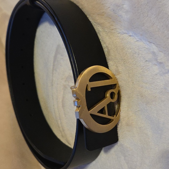 GIORGIO‎ ARMANI Unisex Black And Gold Belt main image 4